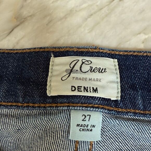 J. Crew Womens Denim Mini Skirt Blue Raw Hem Boho Western Festival Y2K Sz 27 - Picture 3 of 6